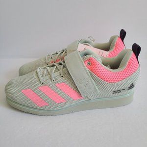 NEW Adidas Powerlift 5 Weightlifting Shoes GY8920 Size 10.5 Green Pink